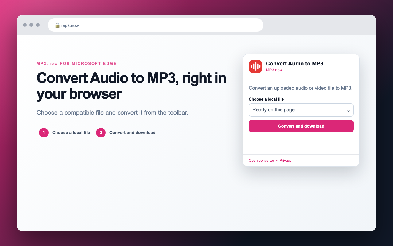 Convert Audio to MP3 overview