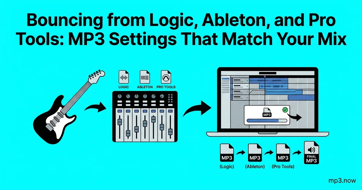 Bouncing from Logic, Ableton, and Pro Tools: MP3 Settings That Match Your Mix