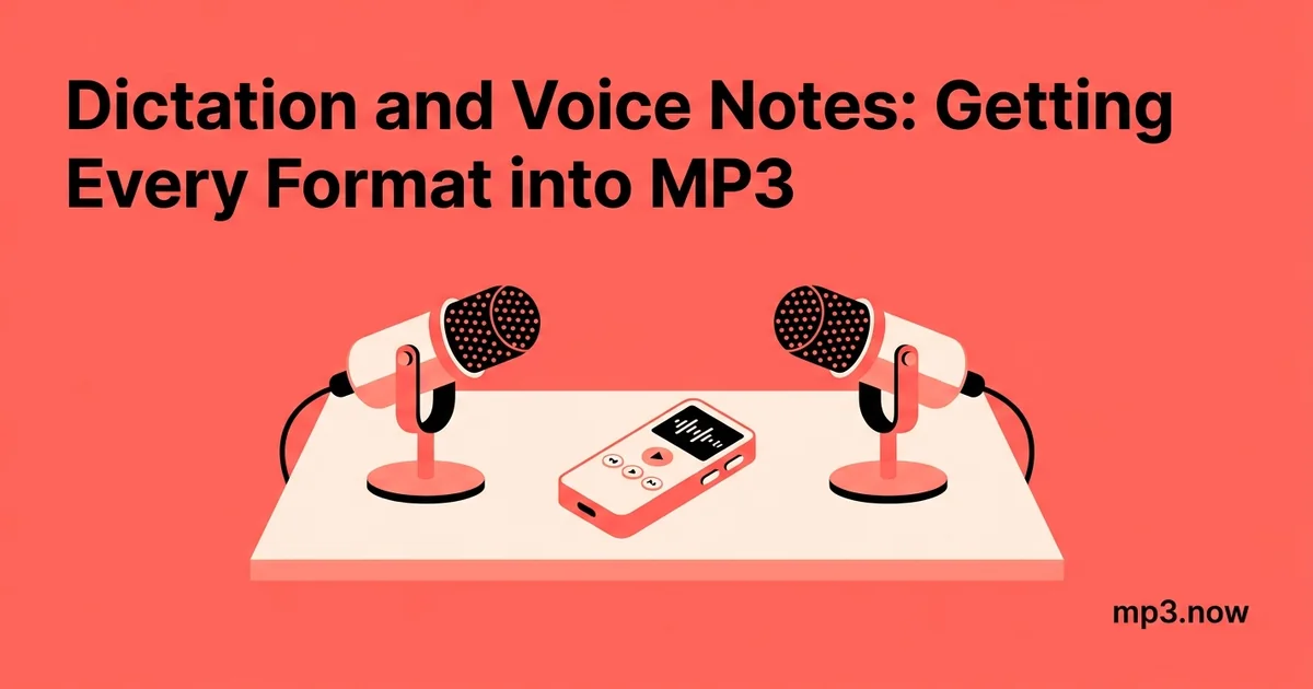 Dictation and Voice Notes: Getting Every Format into MP3