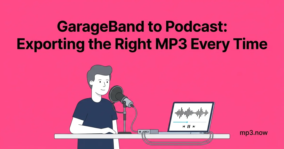 GarageBand to Podcast: Exporting the Right MP3 Every Time