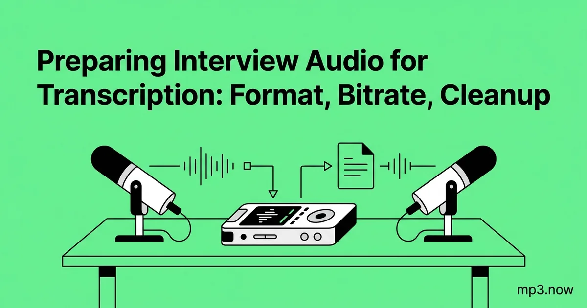 Preparing Interview Audio for Transcription: Format, Bitrate, Cleanup