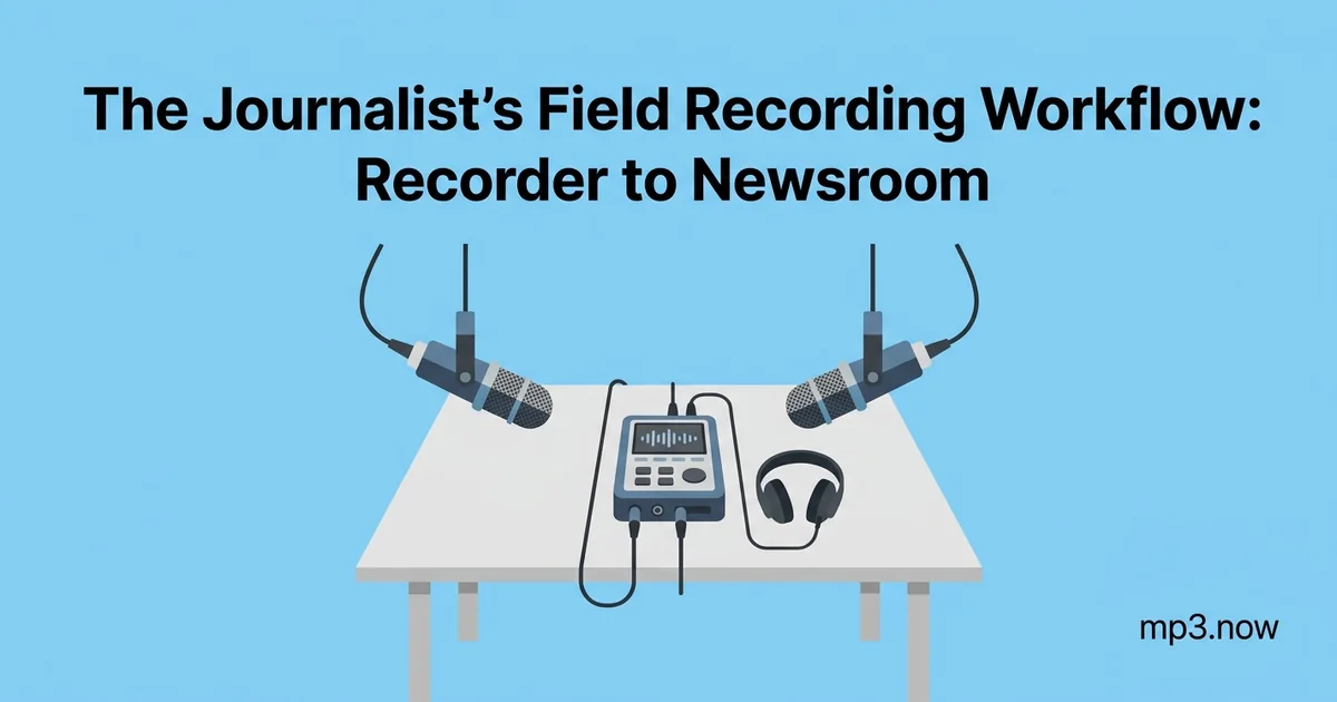 The Journalist's Field Recording Workflow: Recorder to Newsroom