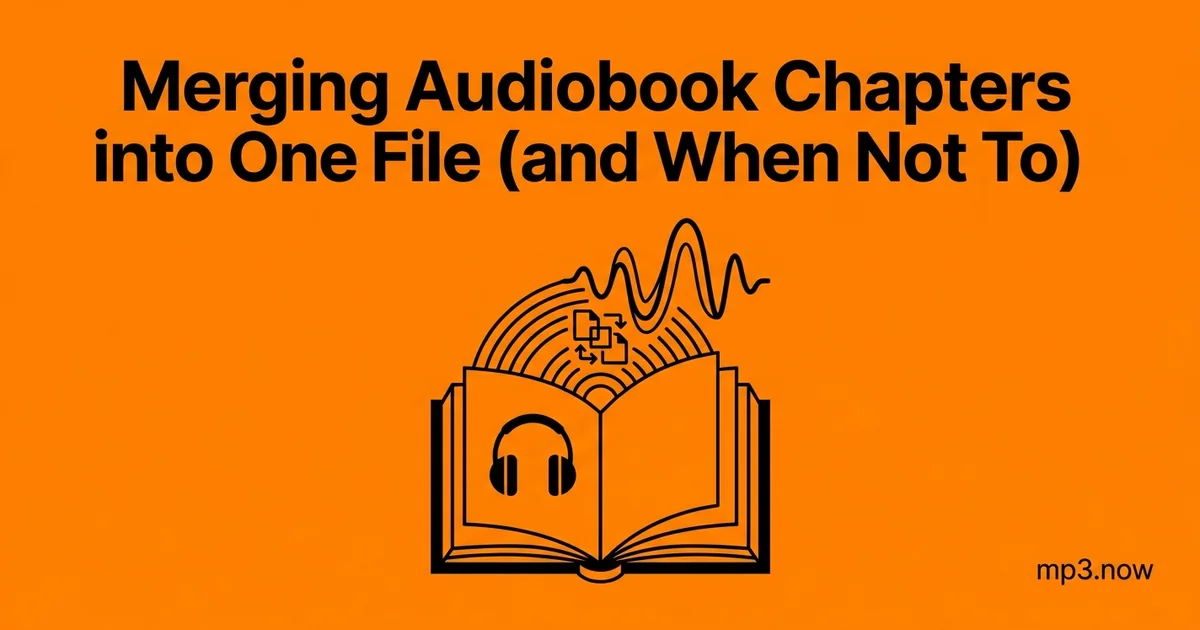 Merging Audiobook Chapters into One File (and When Not To)