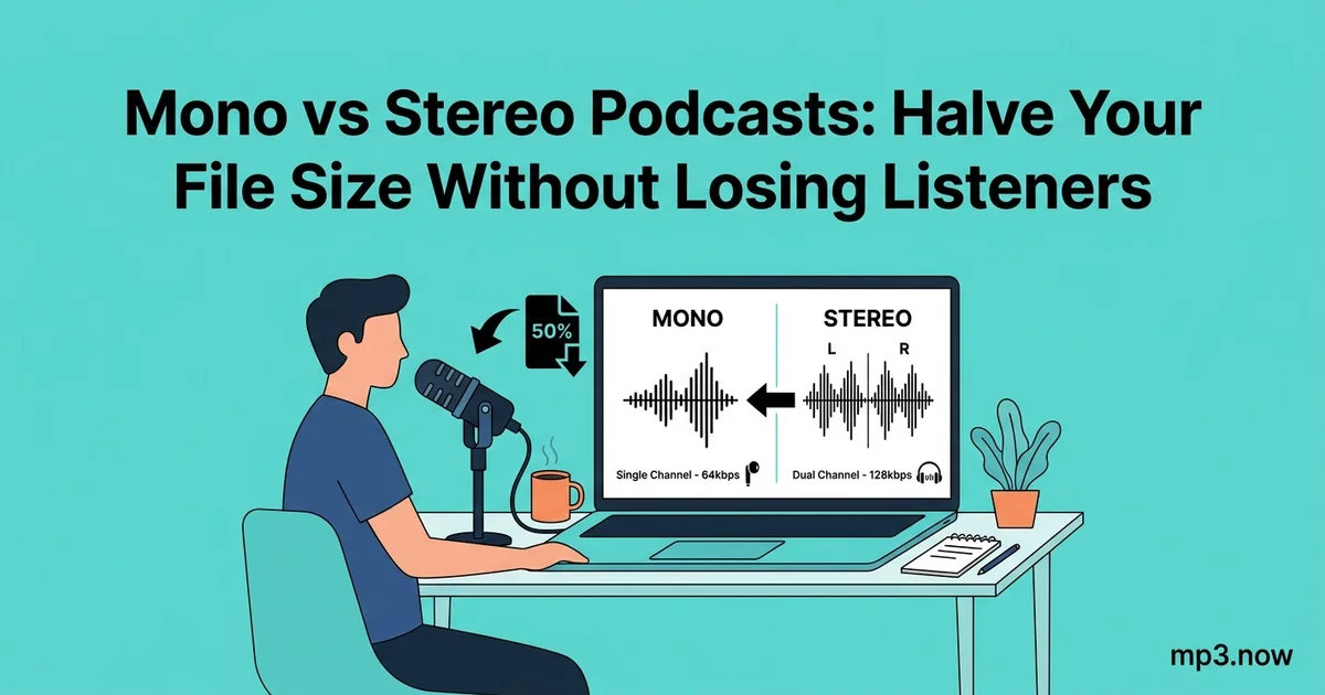Mono vs Stereo Podcasts: Halve Your File Size Without Losing Listeners