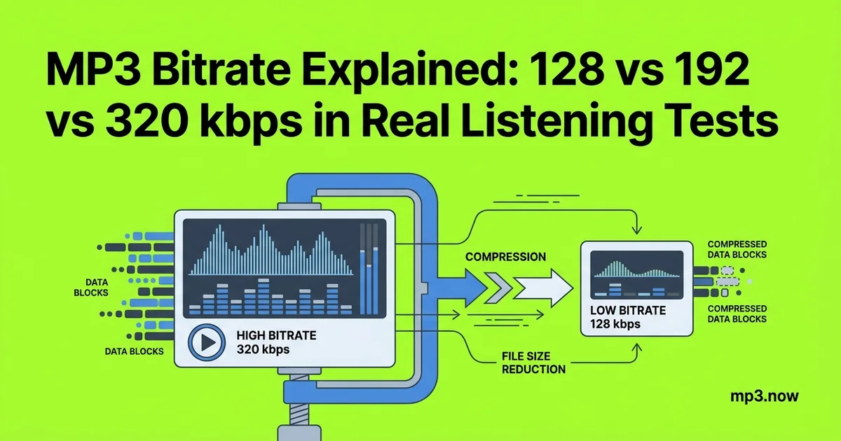 MP3 Bitrate Explained: 128 vs 192 vs 320 kbps in Real Listening Tests