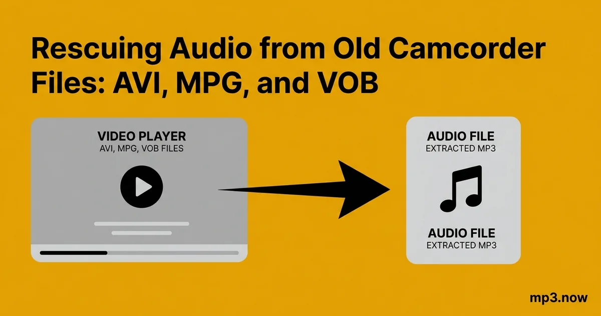 Rescuing Audio from Old Camcorder Files: AVI, MPG, and VOB