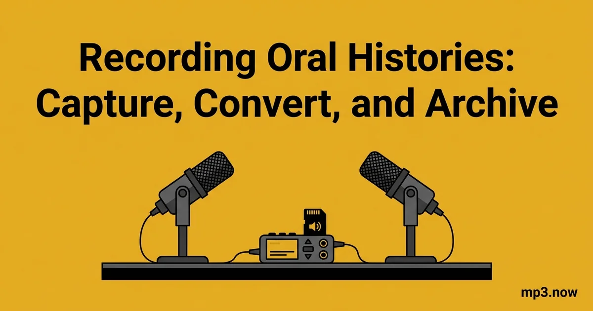 Recording Oral Histories: Capture, Convert, and Archive