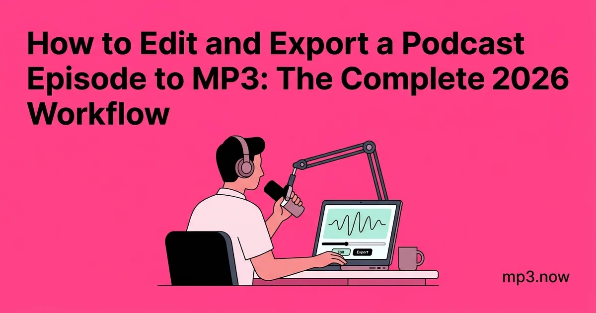 How to Edit and Export a Podcast Episode to MP3: The Complete 2026 Workflow