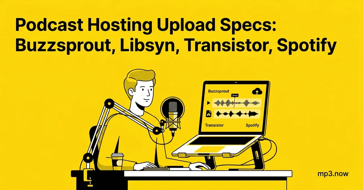 Podcast Hosting Upload Specs: Buzzsprout, Libsyn, Transistor, Spotify