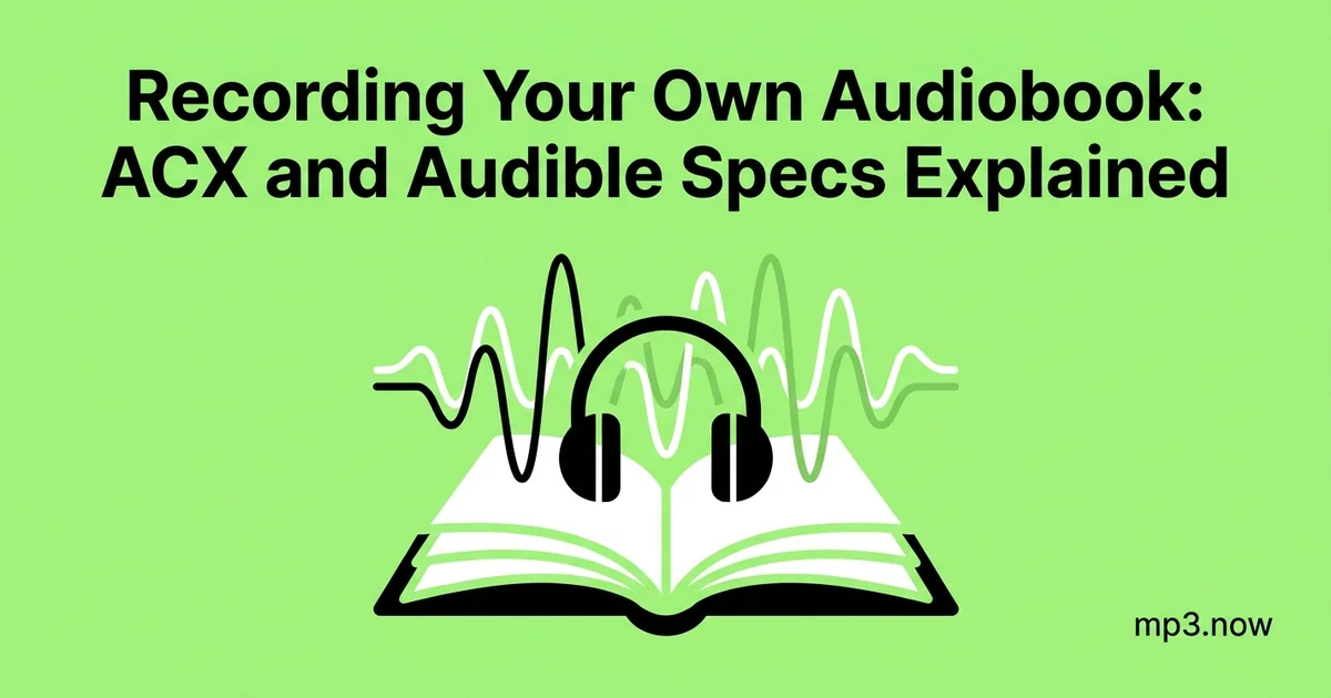Recording Your Own Audiobook: ACX and Audible Specs Explained