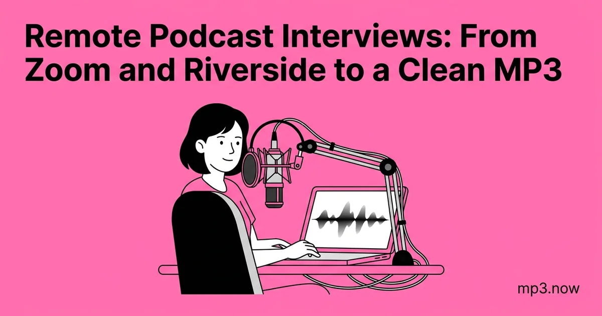 Remote Podcast Interviews: From Zoom and Riverside to a Clean MP3