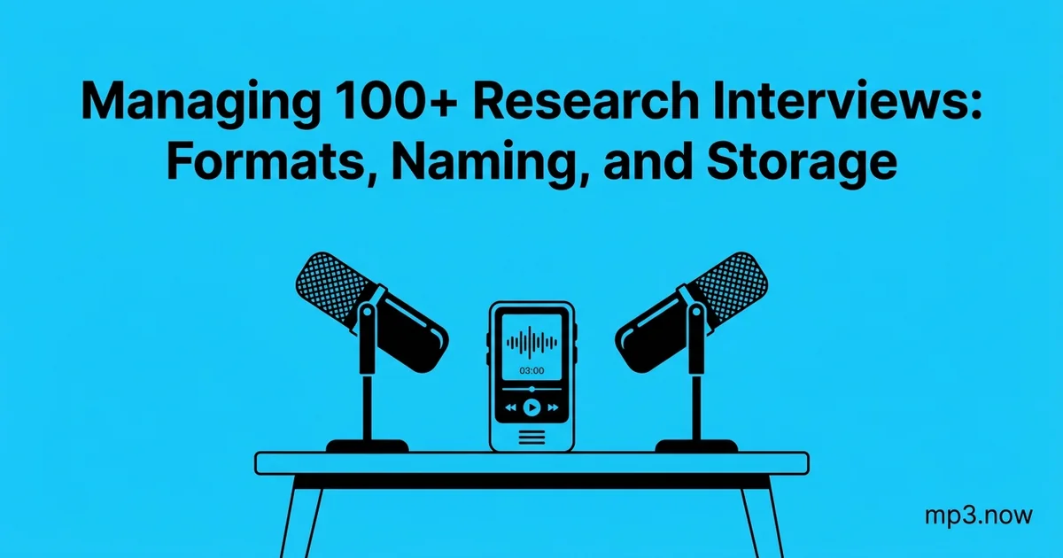 Managing 100+ Research Interviews: Formats, Naming, and Storage