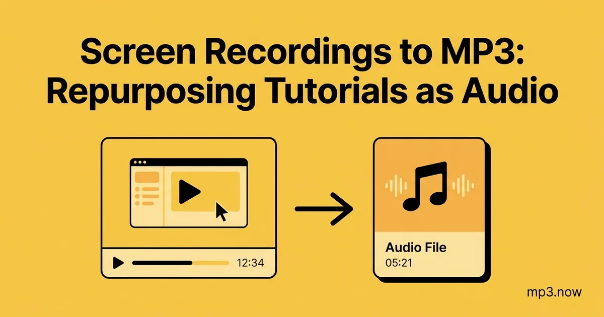 Screen Recordings to MP3: Repurposing Tutorials as Audio