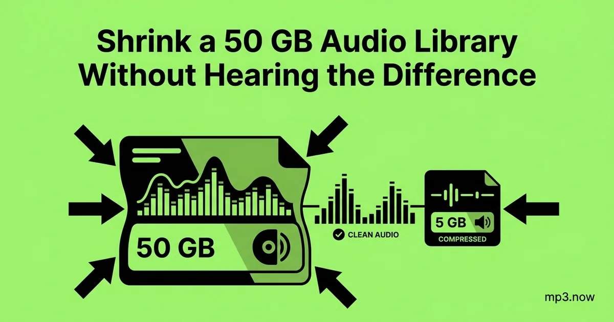 Shrink a 50 GB Audio Library Without Hearing the Difference