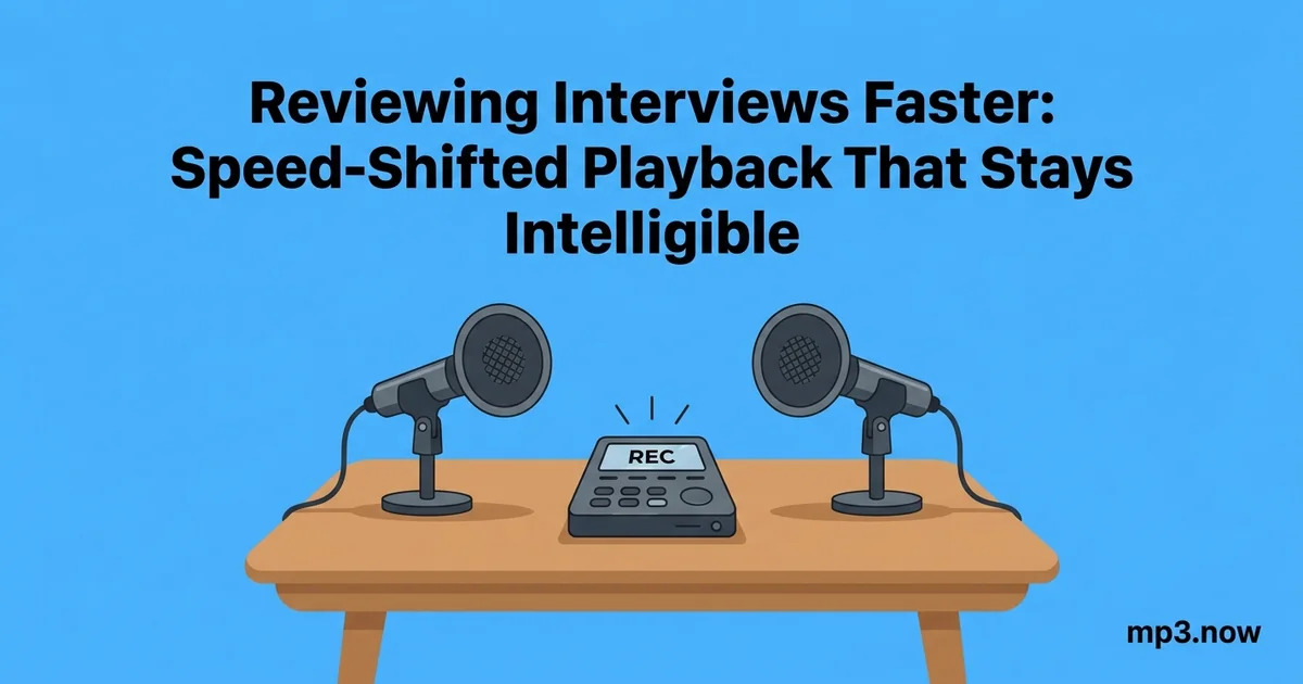 Reviewing Interviews Faster: Speed-Shifted Playback That Stays Intelligible