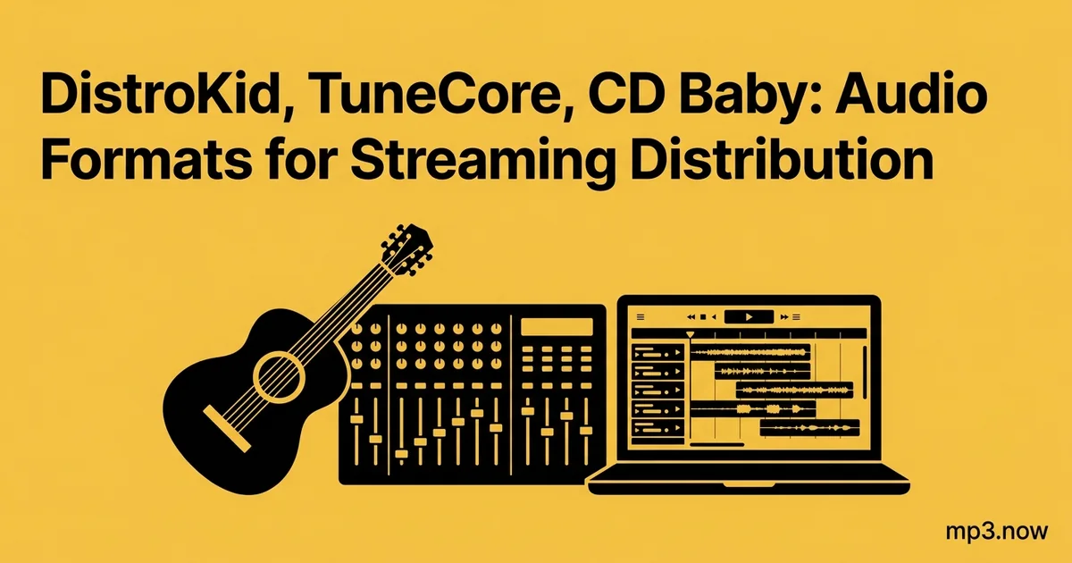 DistroKid, TuneCore, CD Baby: Audio Formats for Streaming Distribution