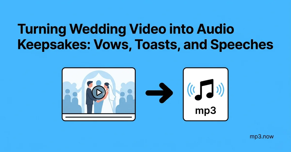 Turning Wedding Video into Audio Keepsakes: Vows, Toasts, and Speeches