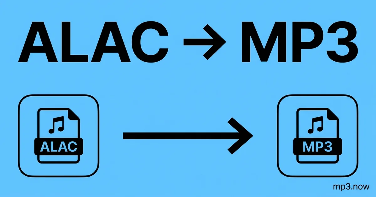 Convert ALAC to MP3 Online Free