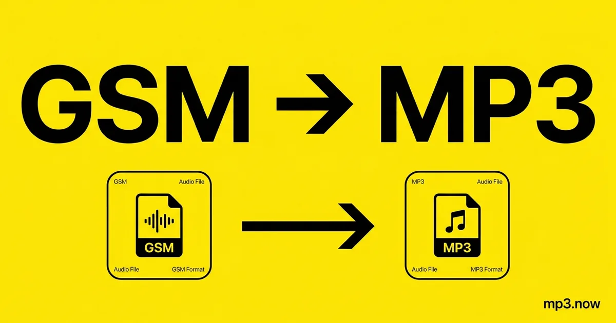Convert GSM to MP3 Online Free