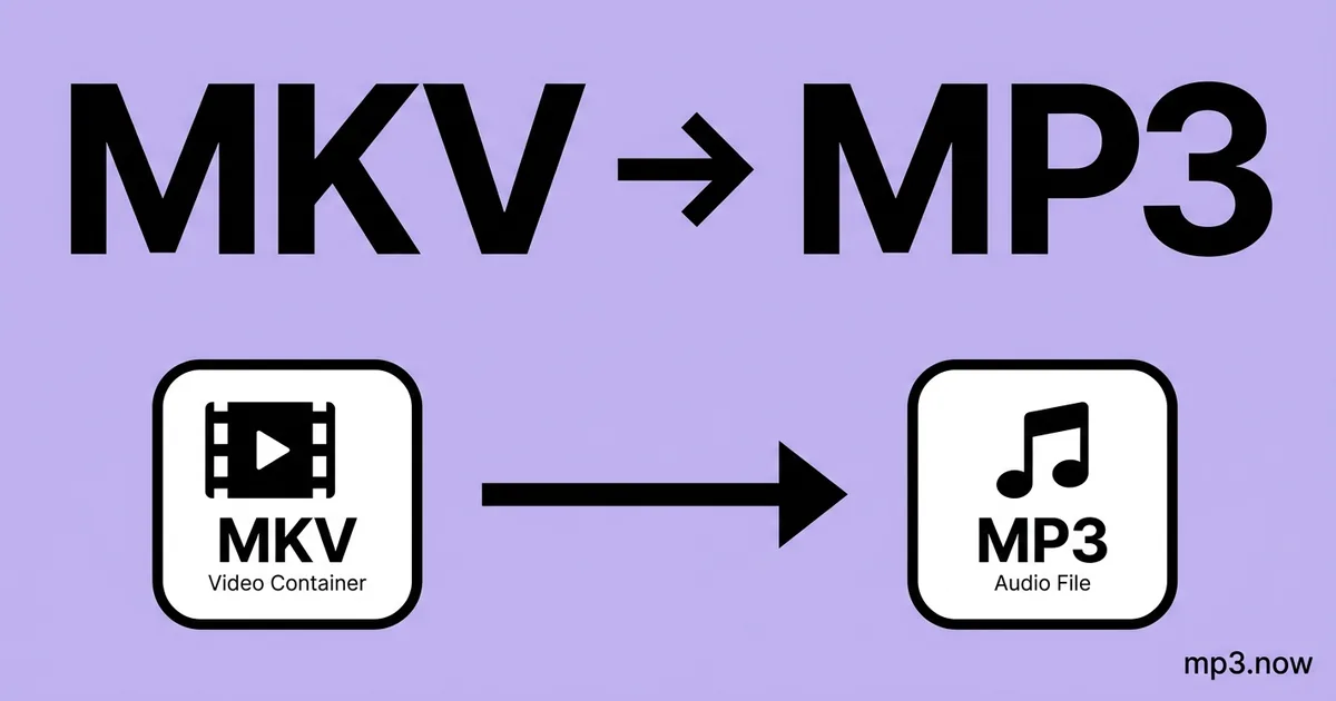 MKV to MP3 — Free Audio Extractor, No Signup