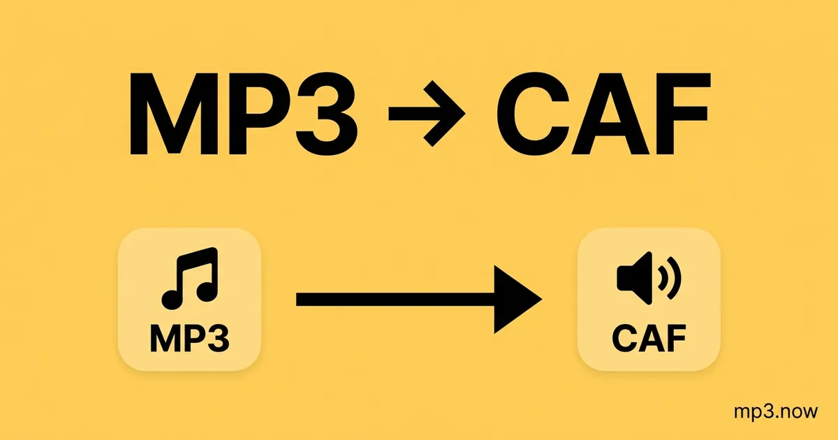Convert MP3 to CAF Online Free