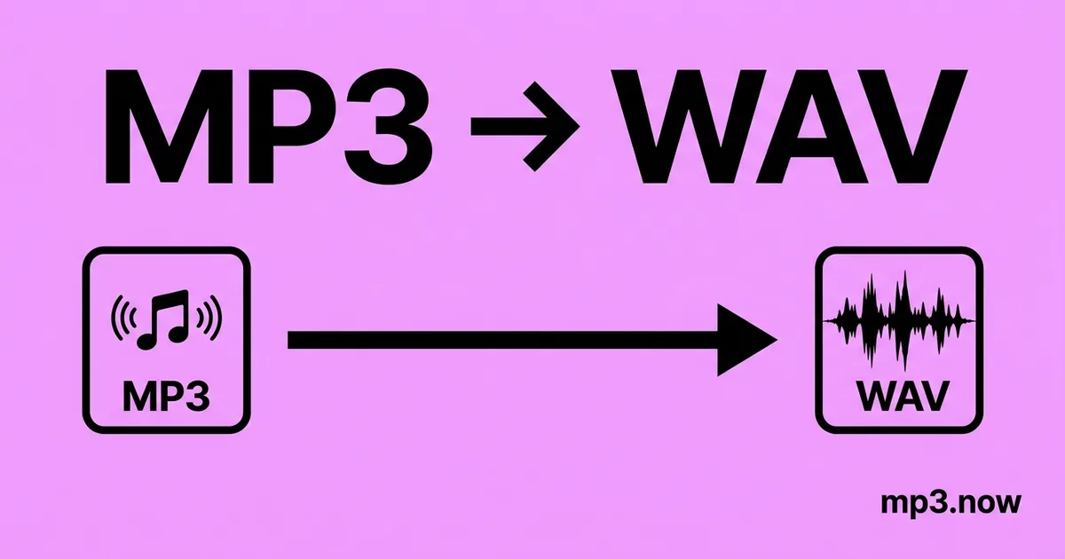 MP3 to WAV — Free Converter, Uncompressed Audio