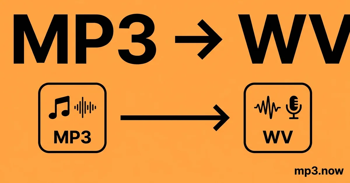 Convert MP3 to WV Online Free