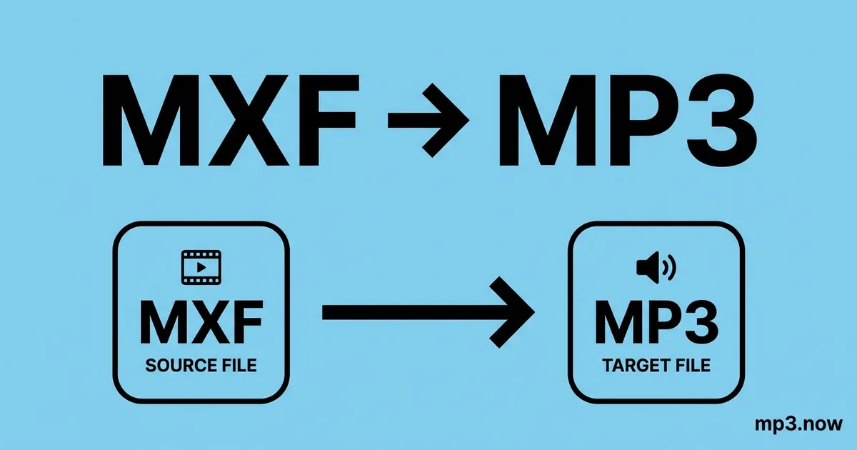 Convert MXF to MP3 Online Free