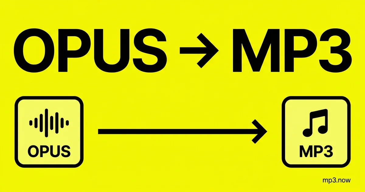 Convert Opus to MP3 Online Free