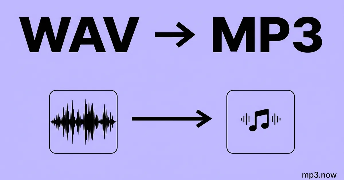 WAV to MP3 — Free Online Converter, No Signup