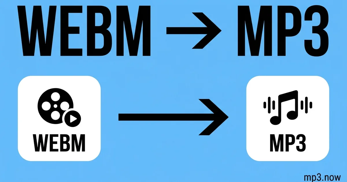 WEBM to MP3 — Free Online Audio Converter