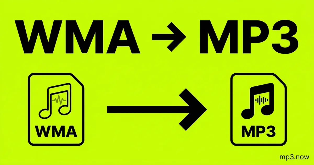 WMA to MP3 — Free Windows Media Converter
